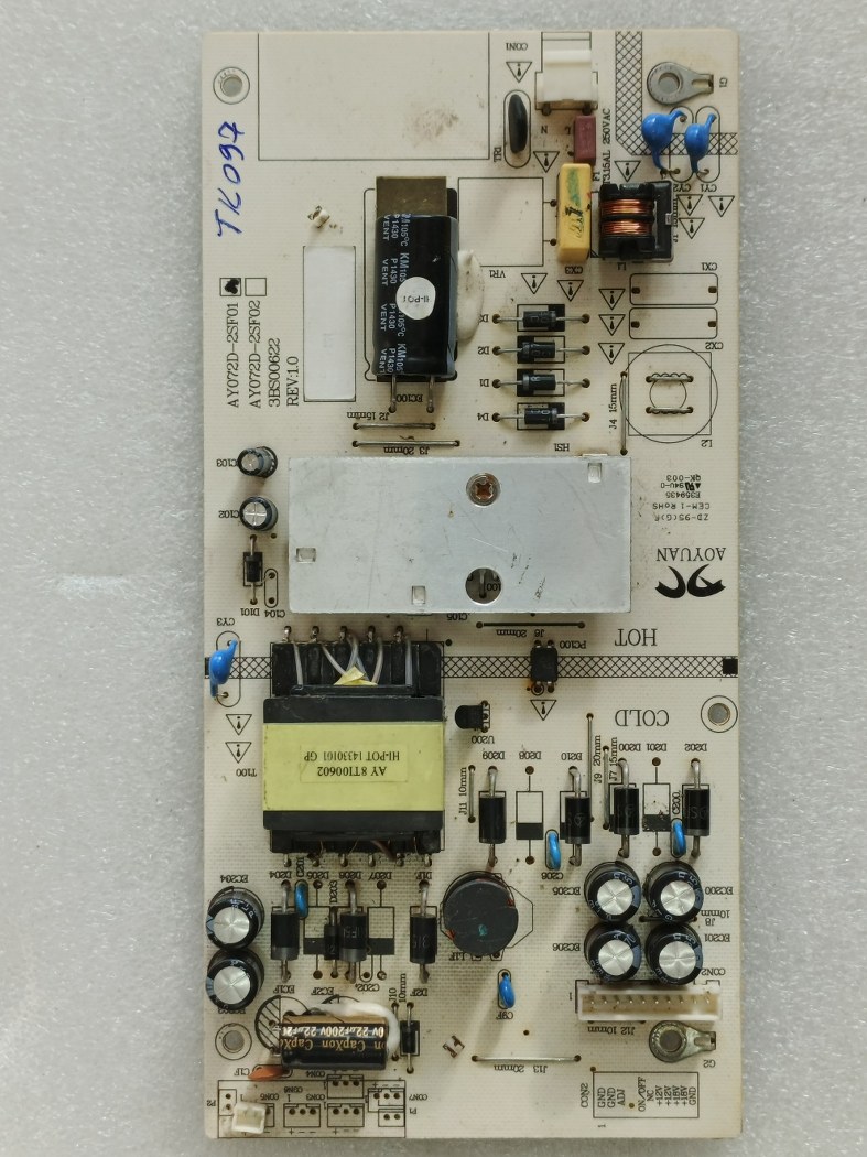 TK097 VIVAX LED TV-32S55DT POWER AZ072D-2SF01